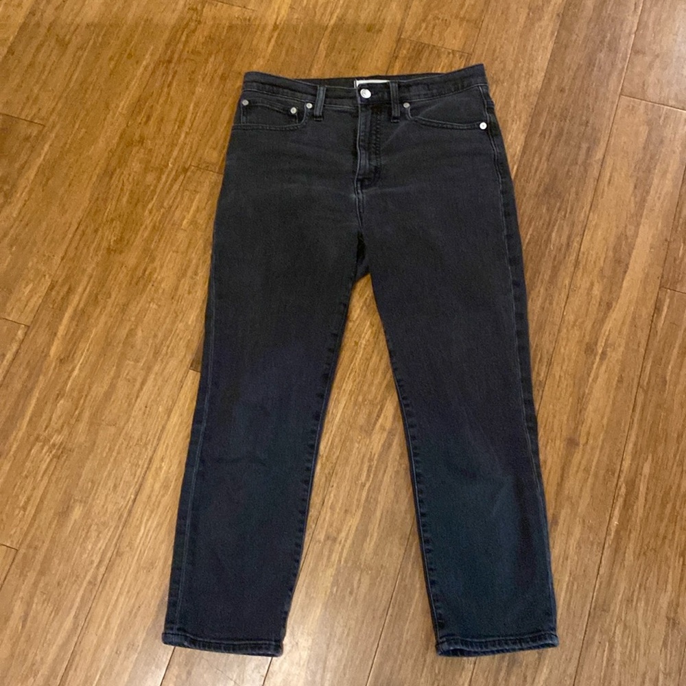 Madewell classic straight leg black jeans